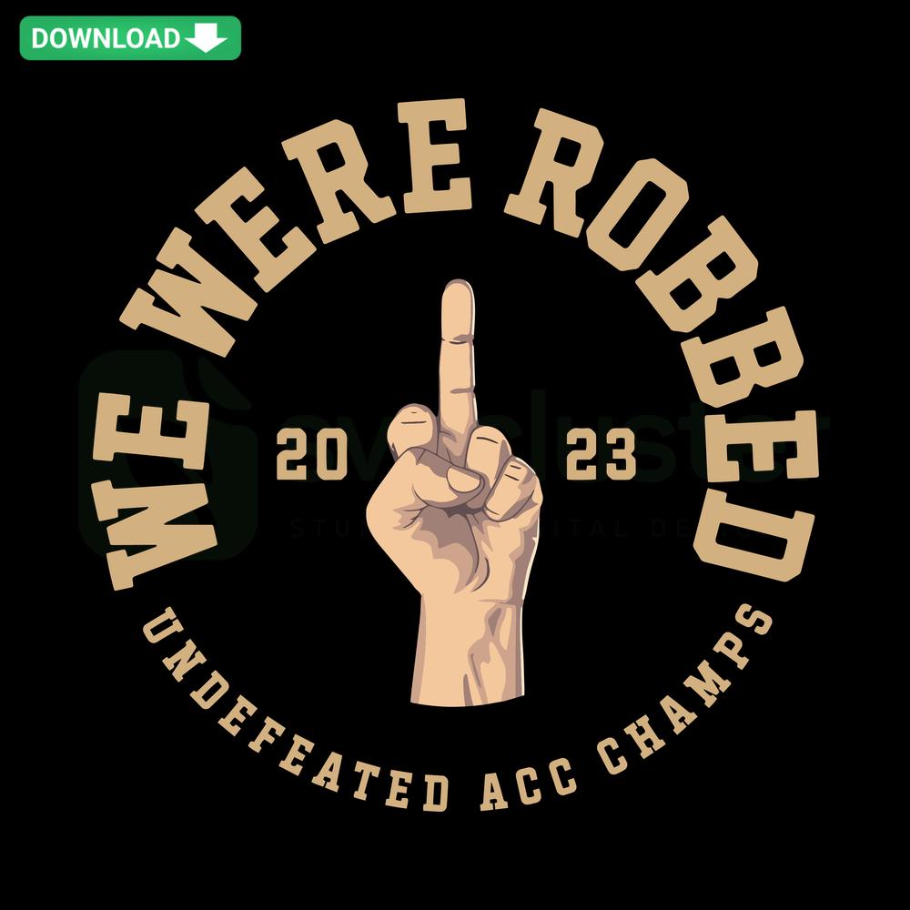 Florida State Seminoles SVG: We Were Robbed Undefeated ACC Champs digital design, perfect for printable assets, fan merchandise.