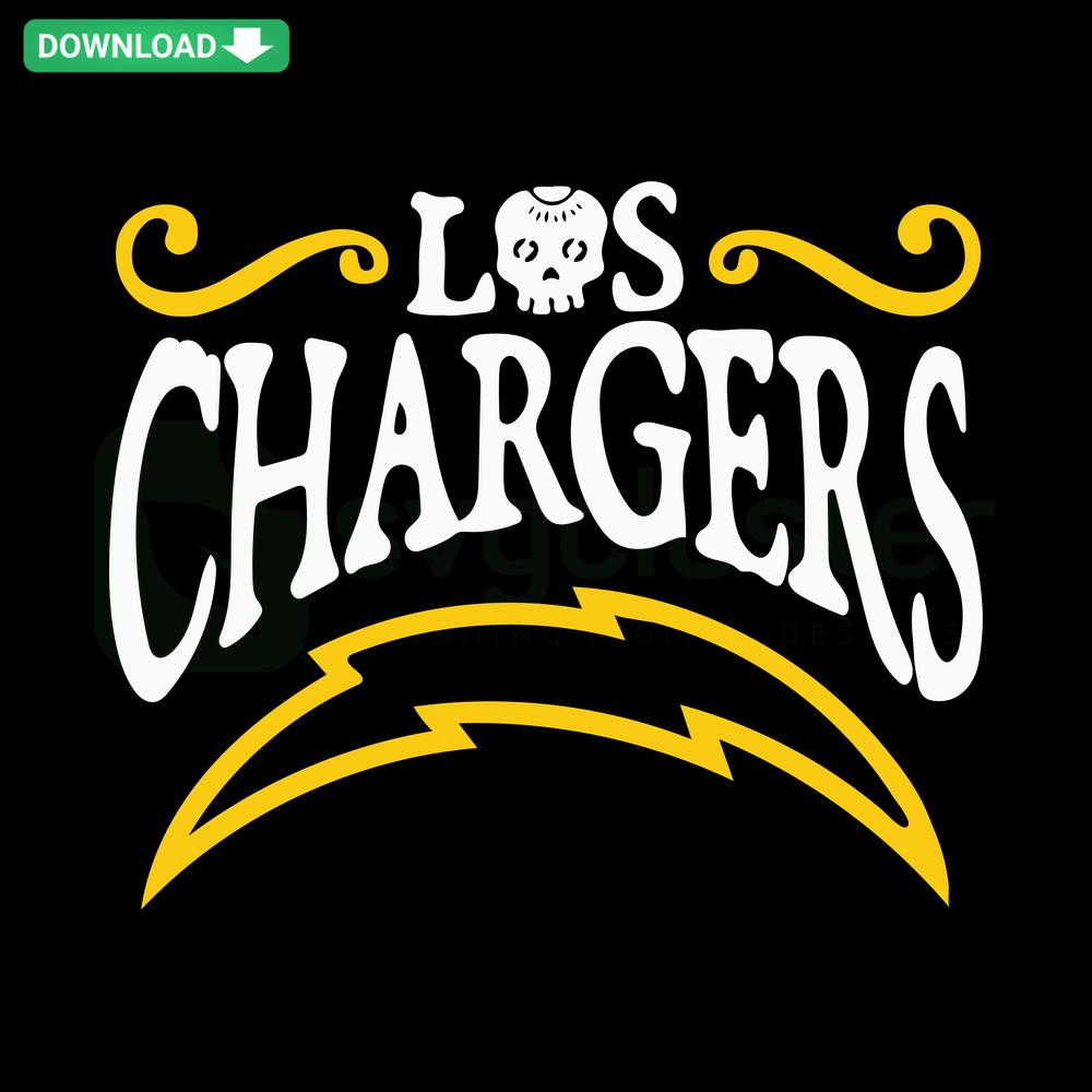 Los Chargers SVG Digital Download - Bold vector design featuring the iconic Los Angeles Chargers logo, ideal for crafts or apparel.