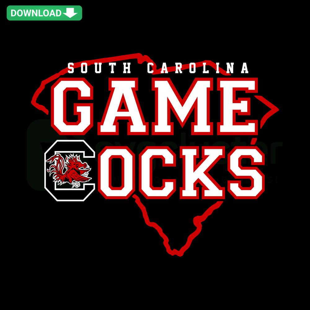 South Carolina Gamecocks Basketball SVG Map, Editable for Cricut, Team Legend Design, Sports Craft Graphic Template.