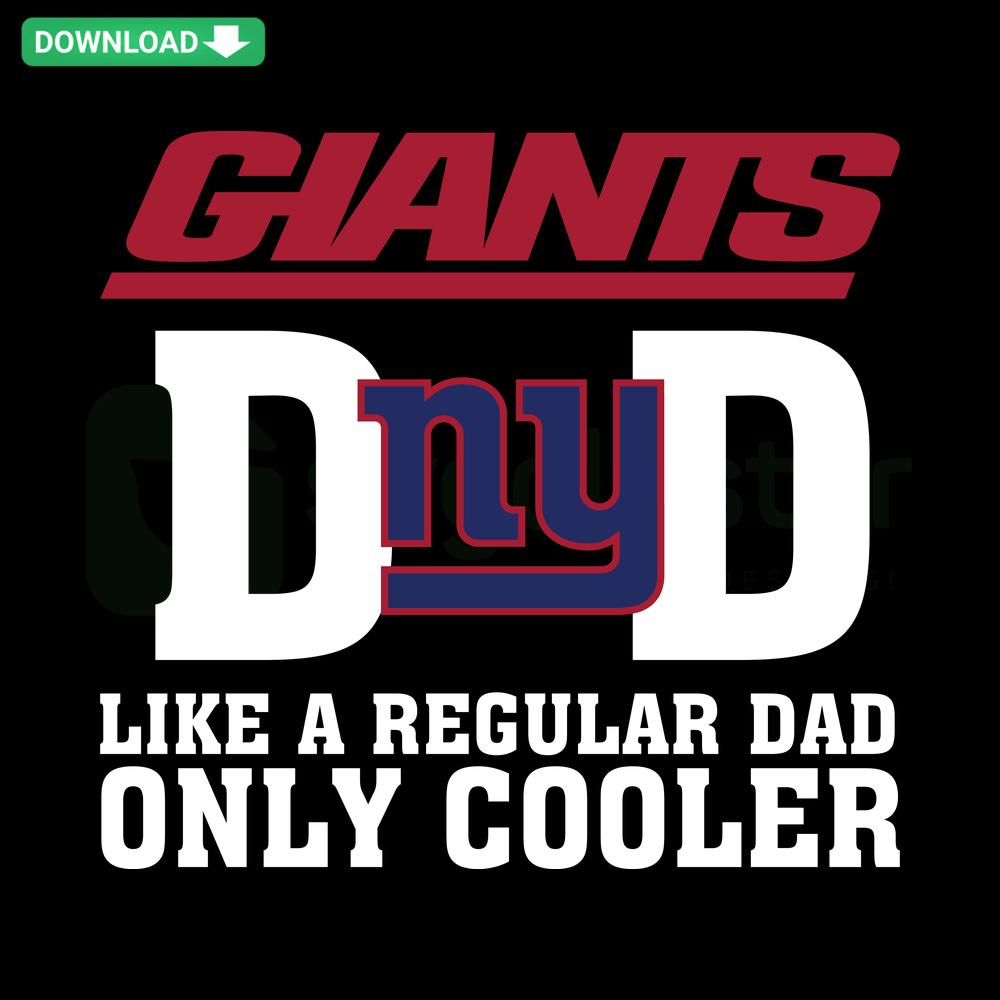 New York Giants Dad SVG, Cool Blue Text with Football Helmet Graphic, High-Resolution Dad SVG, Ideal for DIY Projects