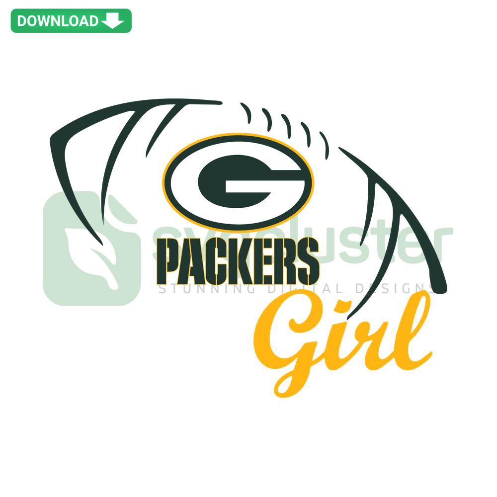 Packers Girl Football SVG, Cricut Ready Design featuring a cute girl in Packers gear, perfect for DIY projects and crafts