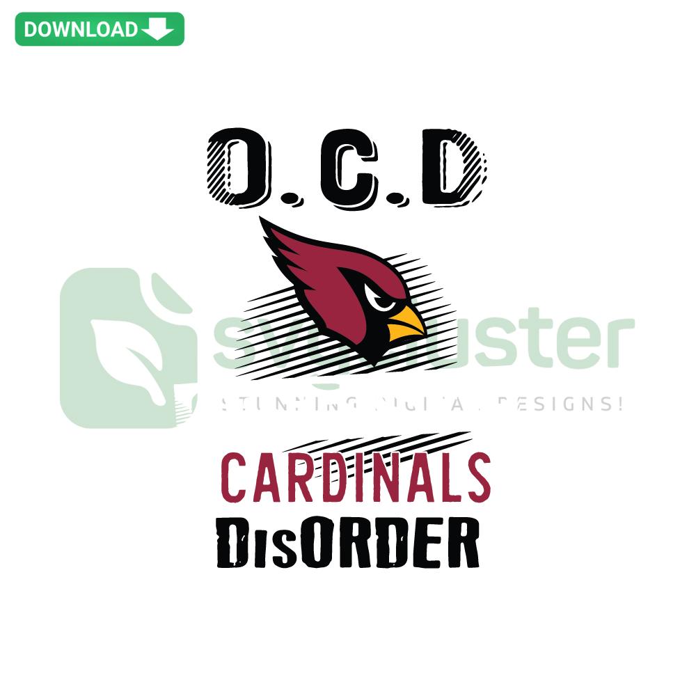 OCD Arizona Cardinals SVG, Obsessive Disorder Logo, Instant Download Graphics, Bold Cardinals Text, Digital Design