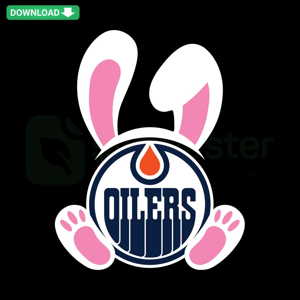 Edmonton Oilers Easter Bunny SVG, Cricut Template, Hockey Easter Design, Digital Download, SVG Craft File