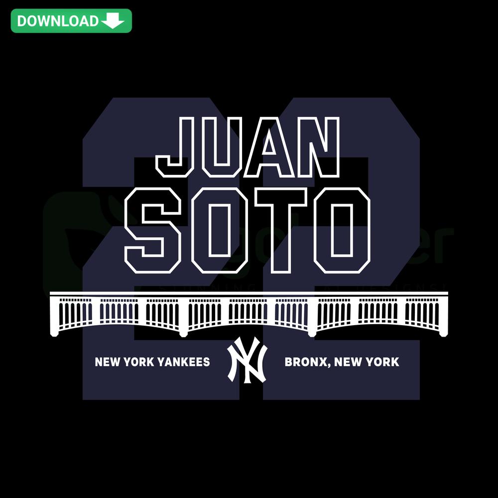 MLB Juan Soto New York Yankees 22 SVG Design, MLB Clip Art, Baseball Player SVG, Digital Download, Sports Vector Art