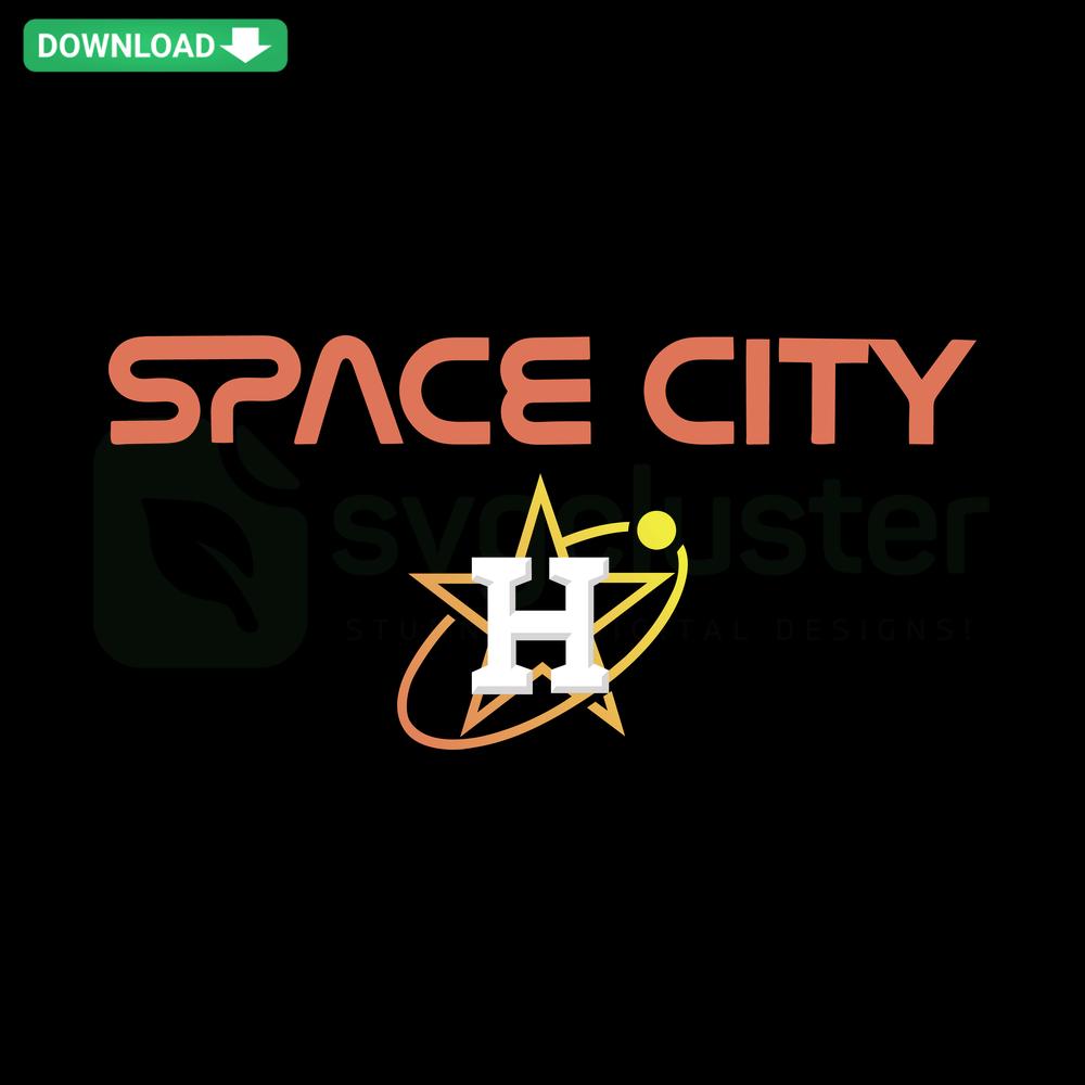 Houston Astros City Star Baseball SVG, MLB Digital Design for Home Decor, featuring iconic team logo and vibrant city-themed artwork.