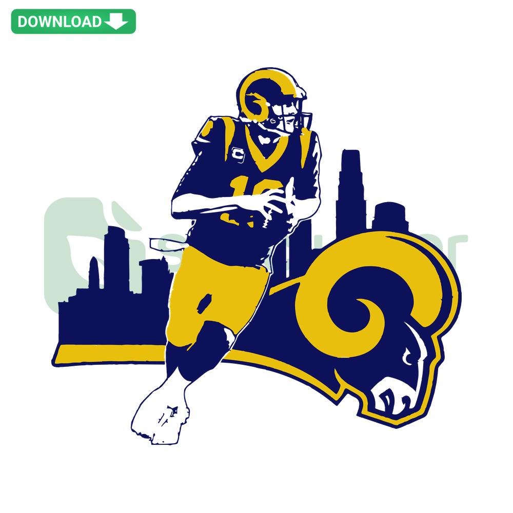 Jared Goff Los Angeles Rams Vector SVG Design, Football Player Graphic, High-Resolution Digital Art, Sports SVG File