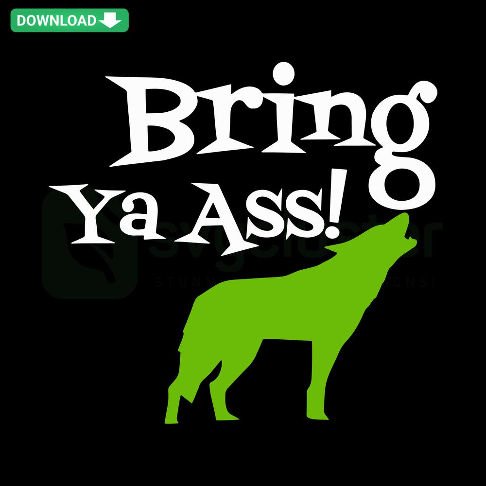 Minnesota Wolf Bring Ya Ass Basketball SVG, unique SVG design for crafting, DIY patterns, sports-themed digital art.