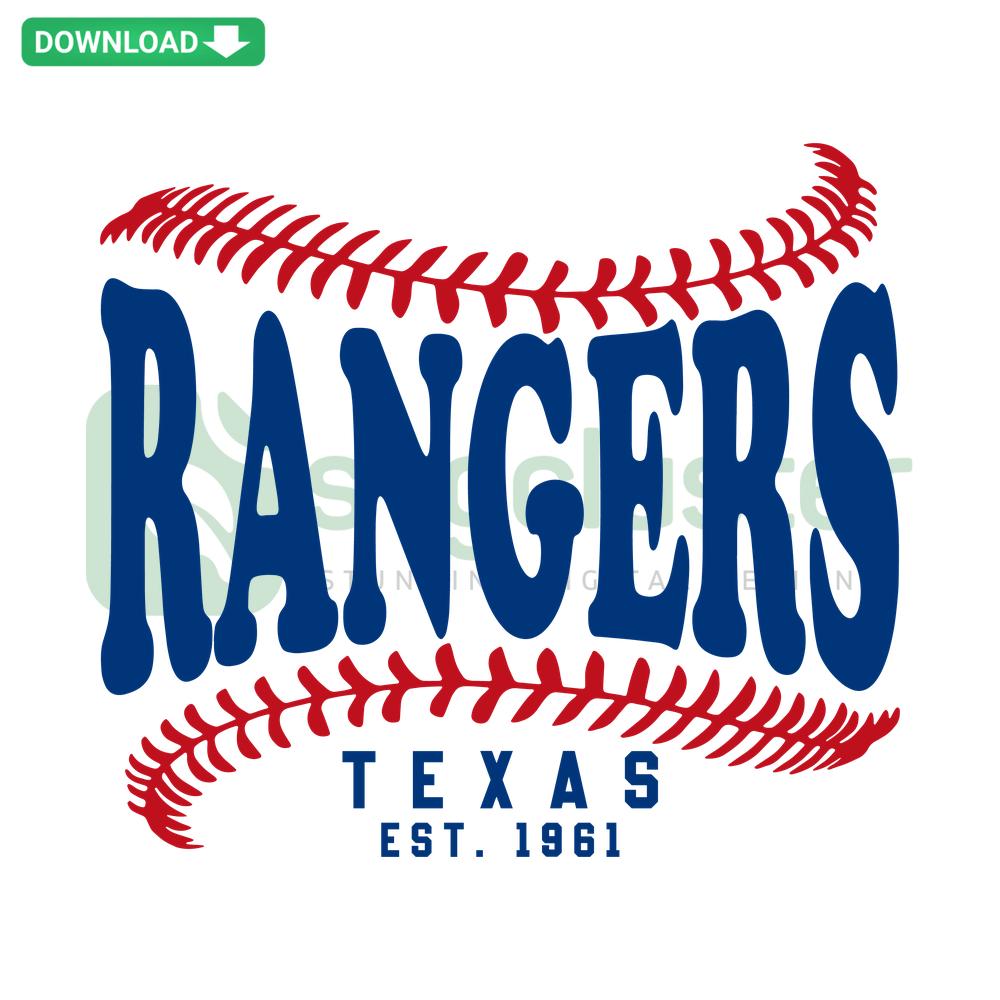 Texas Rangers Est 1961 SVG Cricut Design, Cut Files - Retro Team Logo, DIY Craft, Baseball Fan Art, Digital Download