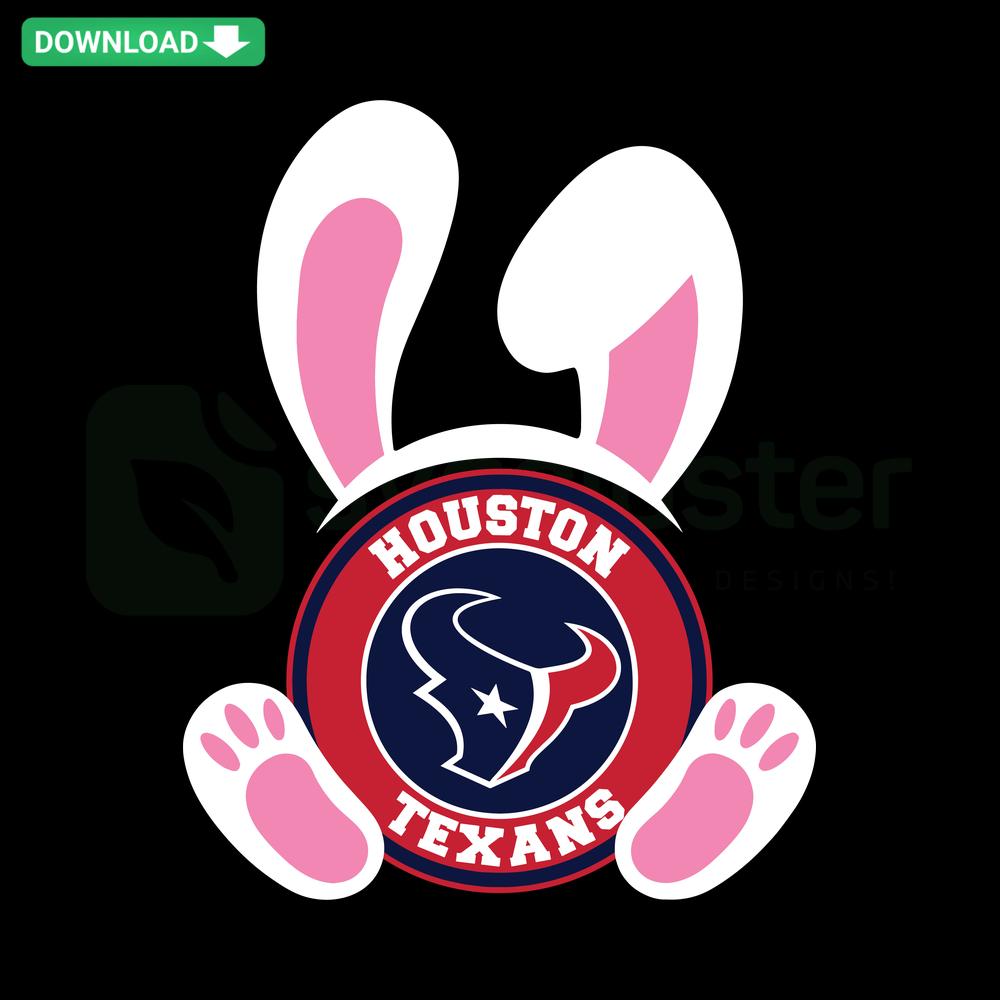 Houston Texans Easter Bunny SVG: Football-themed digital design for scrapbooking featuring Easter bunny elements.