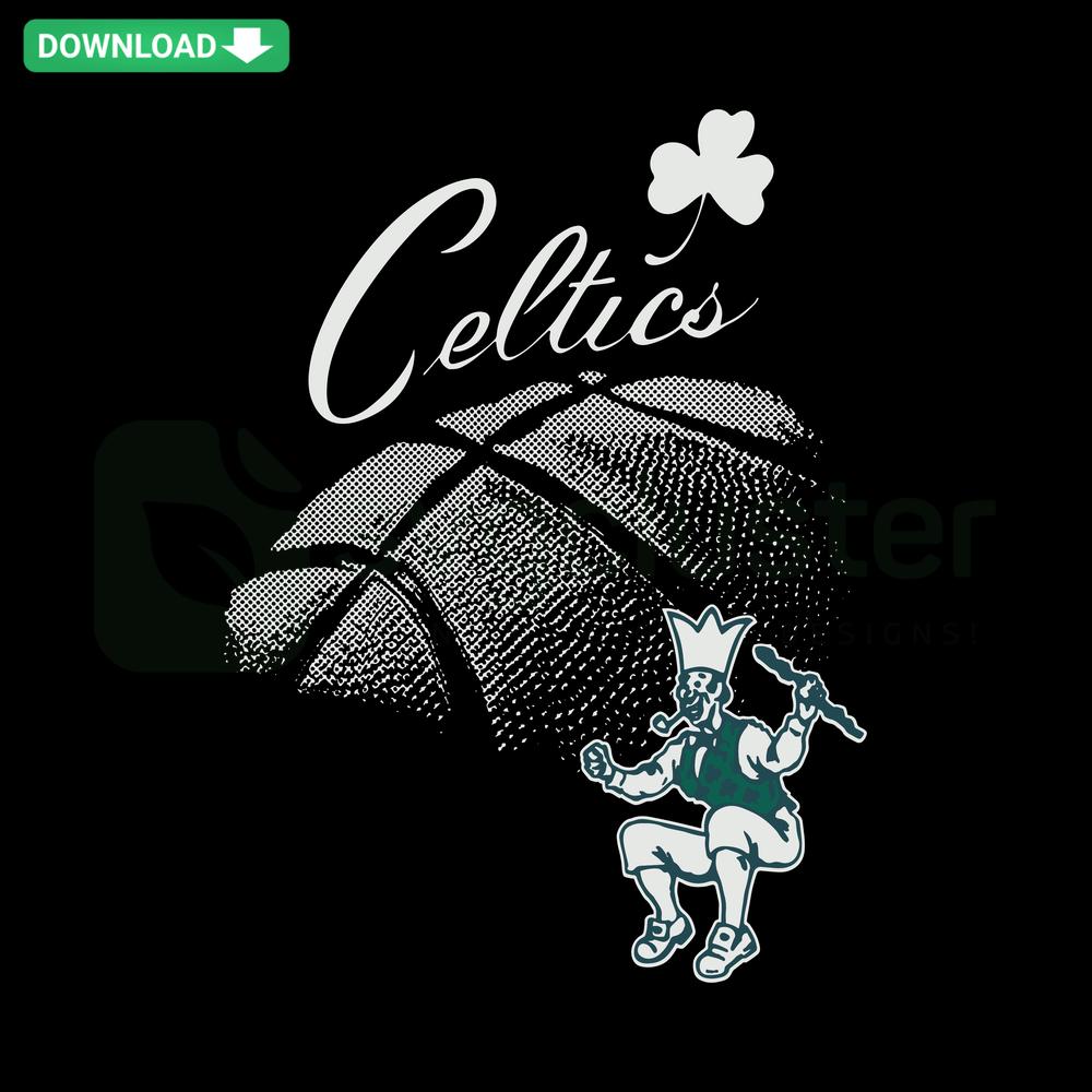 Boston Celtics Joker SVG Design: NBA Basketball Team Logo with Joker theme, Printable SVG for crafting or apparel.