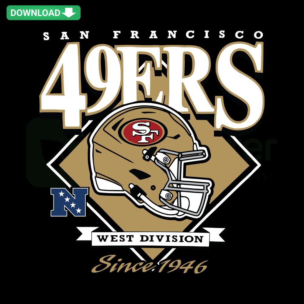 49ers San Francisco Football West Division SVG, Cricut Digital Files featuring the iconic 49ers logo, ideal for crafting projects.