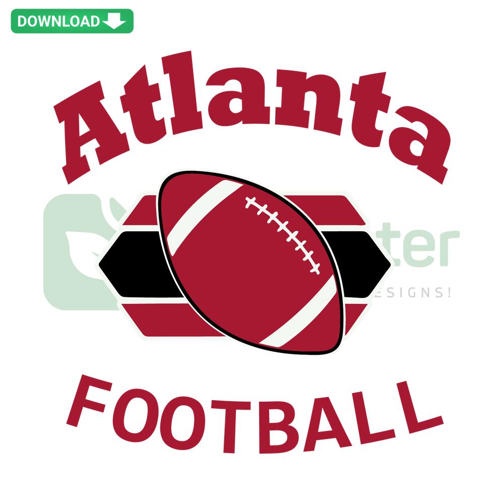 Atlanta Falcons Football SVG, digital download featuring team logo and football, perfect for crafting and personalization projects.