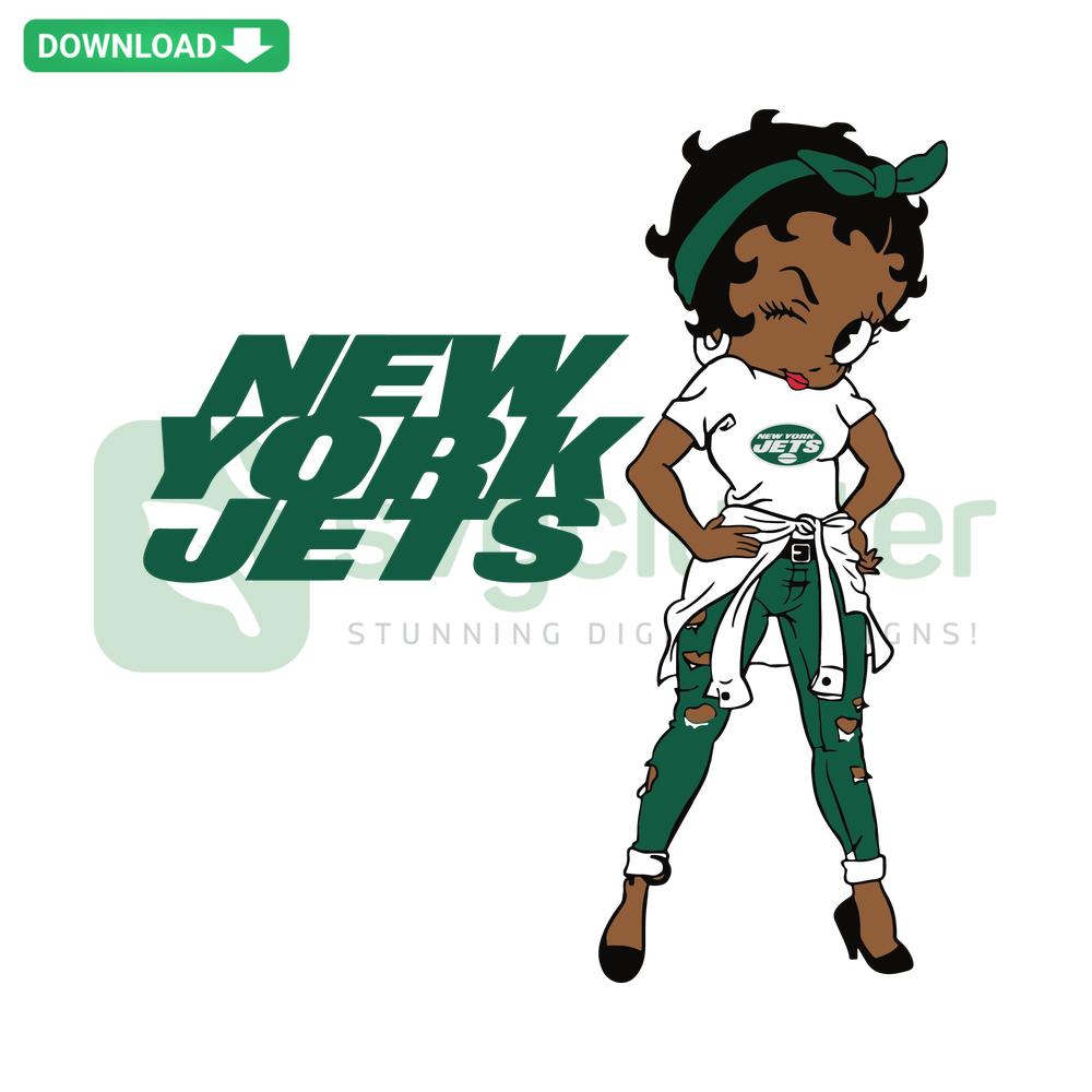 New York Jets Girl SVG, Unique Design, Football Fan Art, Digital Download, Sporty Feminine SVG, NFL Team Art Deco, Crafting File