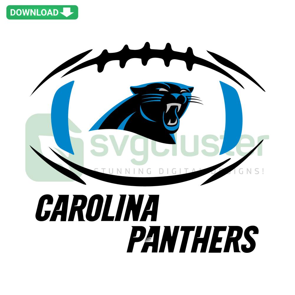 Carolina Panthers Football NFL SVG, vector logo with team colors, digital download, printable SVG files for crafting projects.