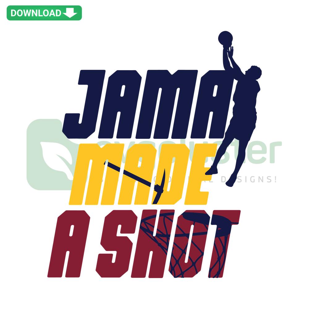 Jama Made A Shot Denver Nuggets Basketball SVG Design, Perfect for Cricut Projects, NBA Fans, Printable Sports Cut File