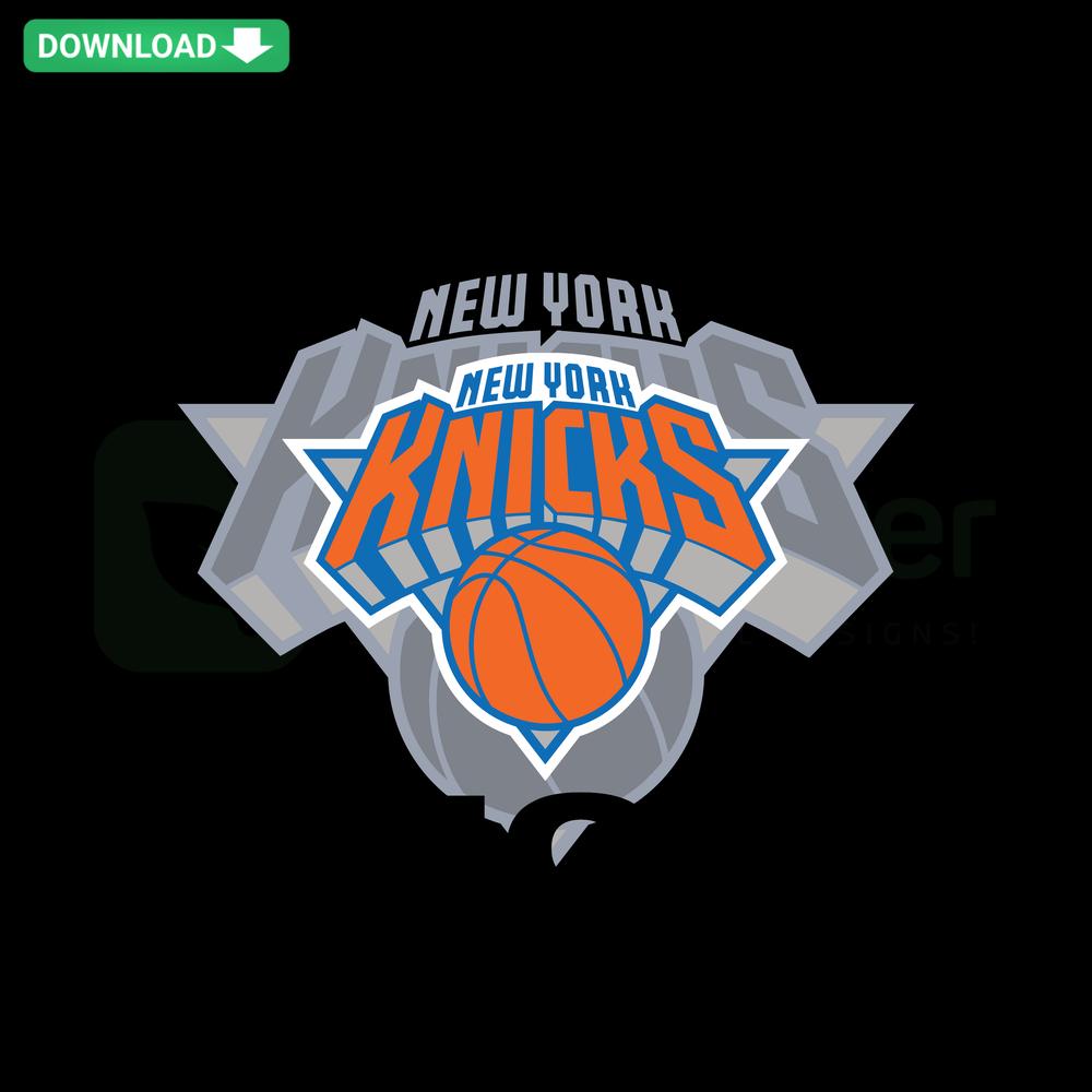 New York Knicks Logo SVG for Home Décor, featuring Pacific Division Eastern Conference text in vibrant team colors.