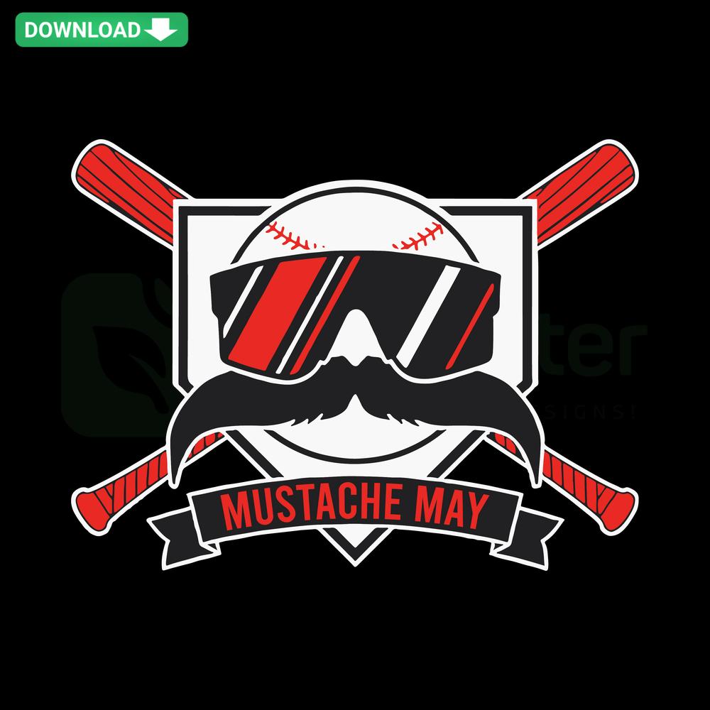 Mustache May 2024 San Francisco Giants Baseball SVG design for instant download, perfect for designers seeking unique sports graphics.