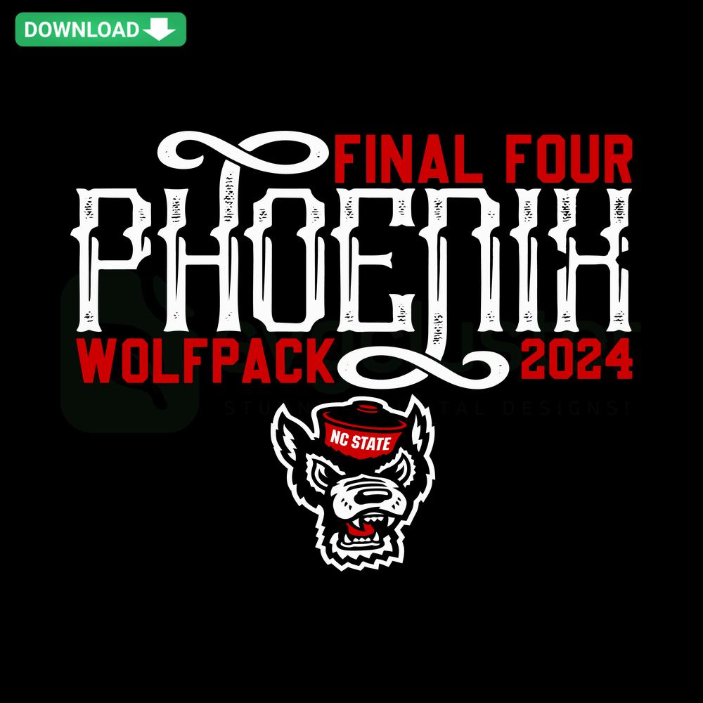 NC State Wolfpack Retro Final Four NCAA SVG Digital Download, Premium Graphics, Vintage Team Logo, Unique Basketball Design