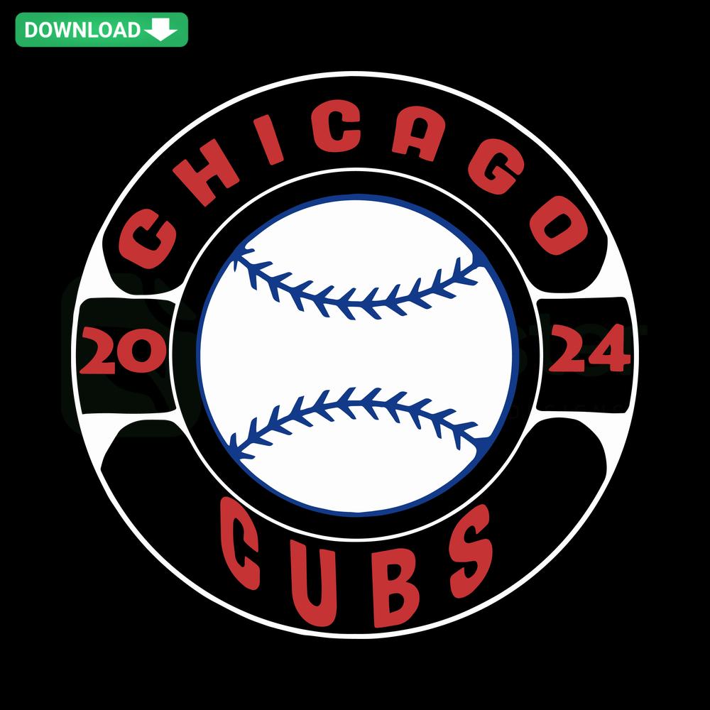 Chicago Cubs Baseball 2024 MLB SVG, Premium Digital Graphics, Blue & Red Team Logo Artwork, Perfect for Crafts & Merchandising.