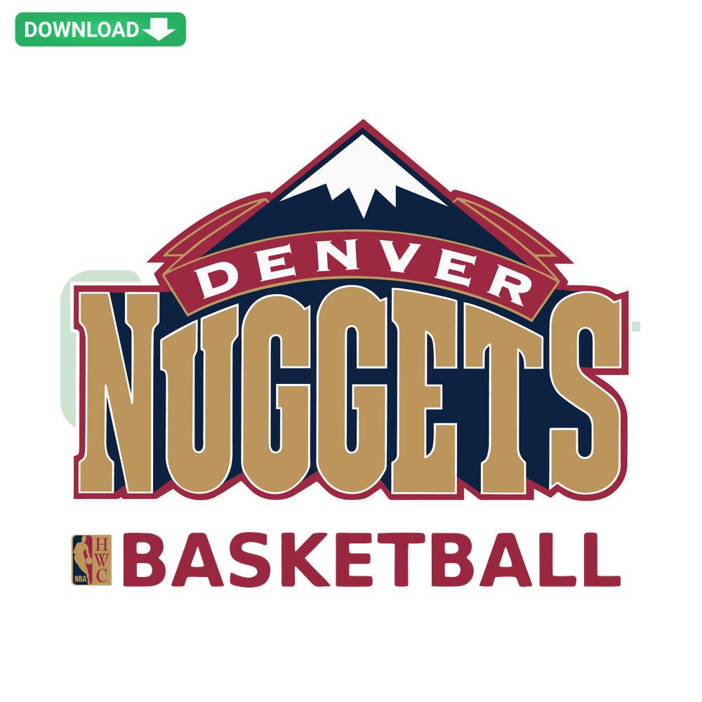 Retro Nuggets Mountain Basketball SVG Design, Perfect for Scrapbooking, Vintage Sports SVG, Digital Download