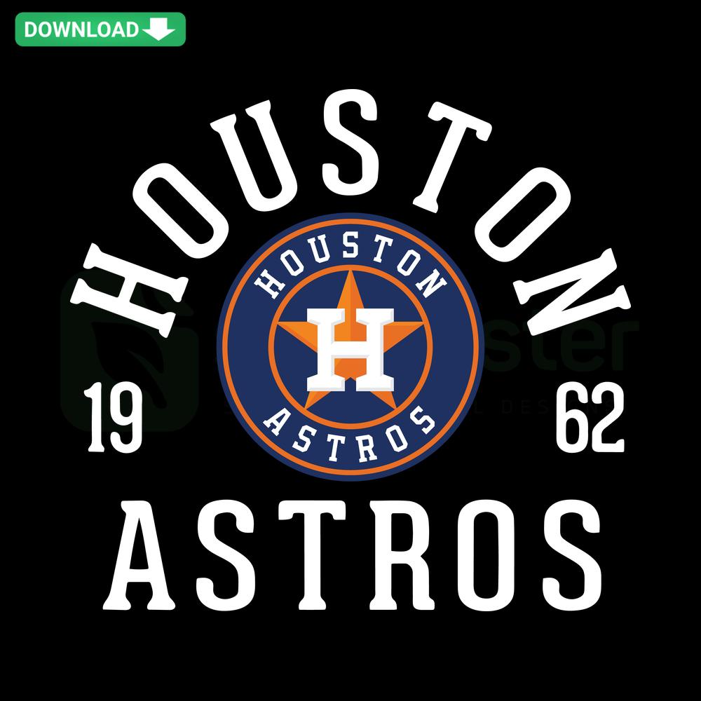 Houston Astros Baseball MLB Club Since 1962 SVG, Retro Logo Design, Printable Craft SVG, Vintage Sports Emblem, Fan Merchandise