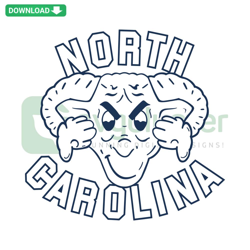 Vintage North Carolina Tar Heels SVG, NCAA Editable Design for Cricut, Classic Blue Logo, Digital Download