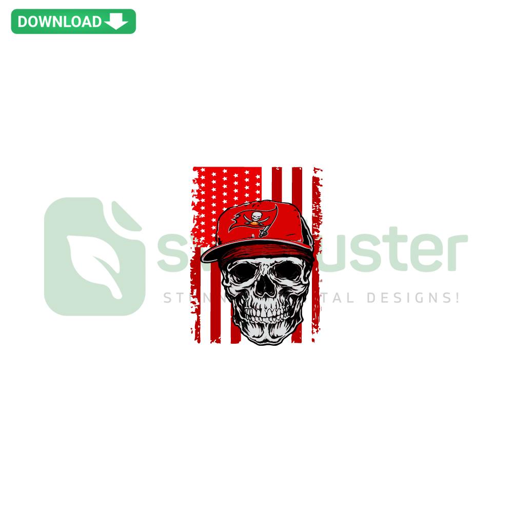Tampa Bay Buccaneers Skull SVG: Pirate-themed design featuring team logo, perfect for DIY crafts or apparel decoration.