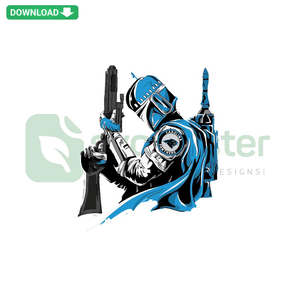 Mandalorian Carolina Panthers SVG: Instant Designer Download, Star Wars-Themed NFL Logo, Digital Cut File