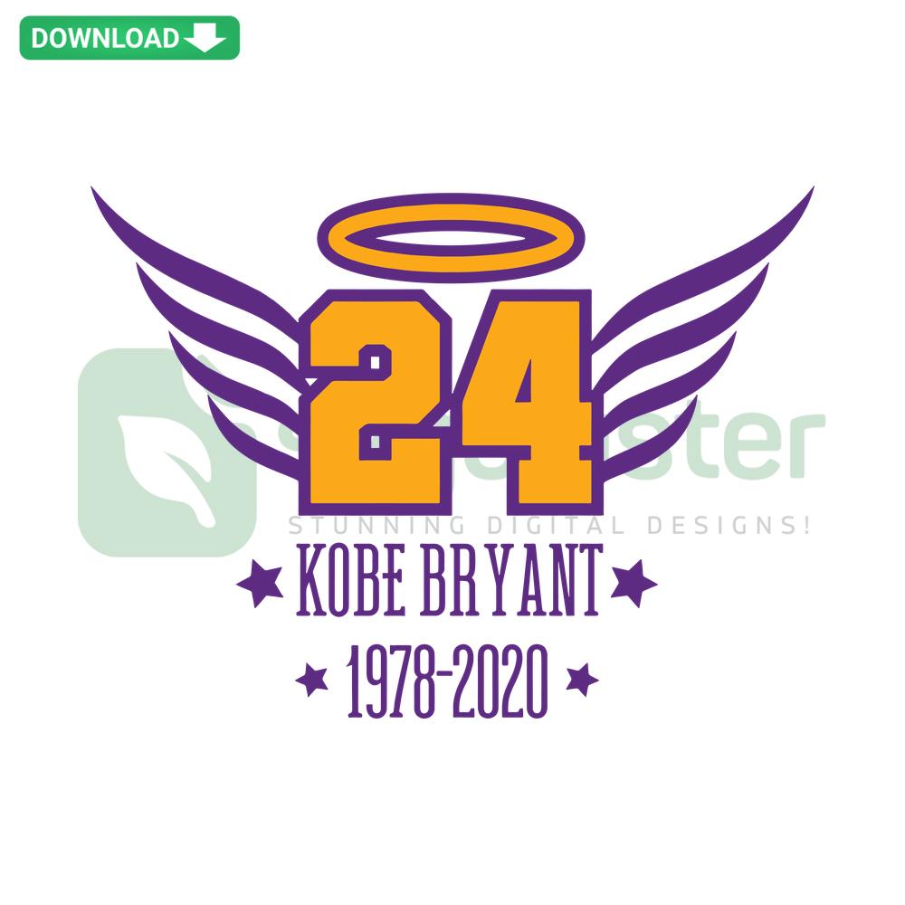 Kobe Bryant 24 RIP SVG Design - Premium Files for Designers Featuring Iconic Kobe Jersey Tribute, Legend NBA Artwork