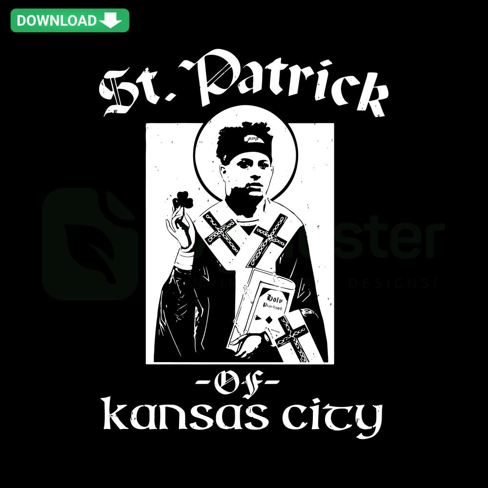 Humorous St Patrick Kansas City Football SVG, Digital Download, Unique SVG File Collection for Crafting and DIY Projects.