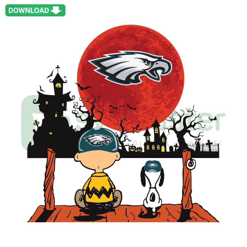 Charlie Brown Snoopy SVG, Philadelphia Eagles Fan Design, Custom SVG Files, Sports Cartoon Art, Digital Download