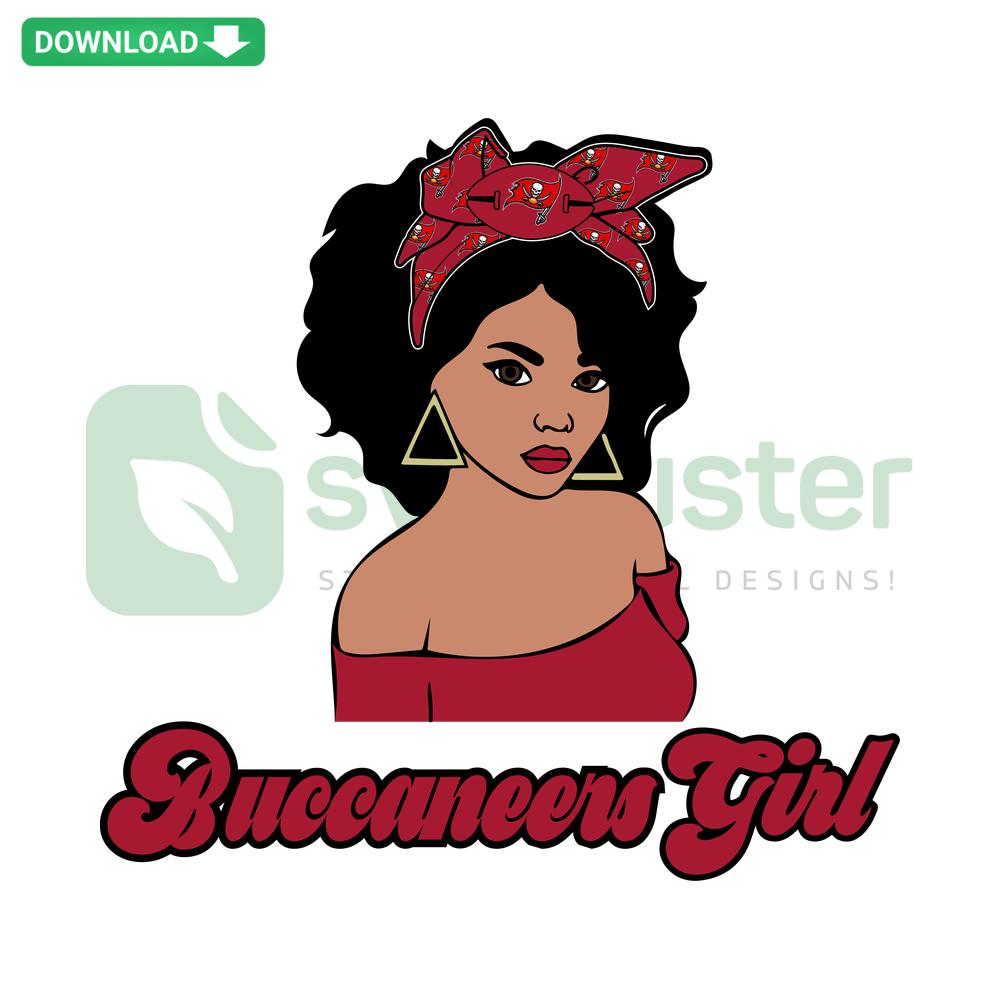 Buccaneers Girl SVG: Premium Pirate-Themed Graphic Download, Vibrant Design for Crafts, Apparel, and Home Decor Projects