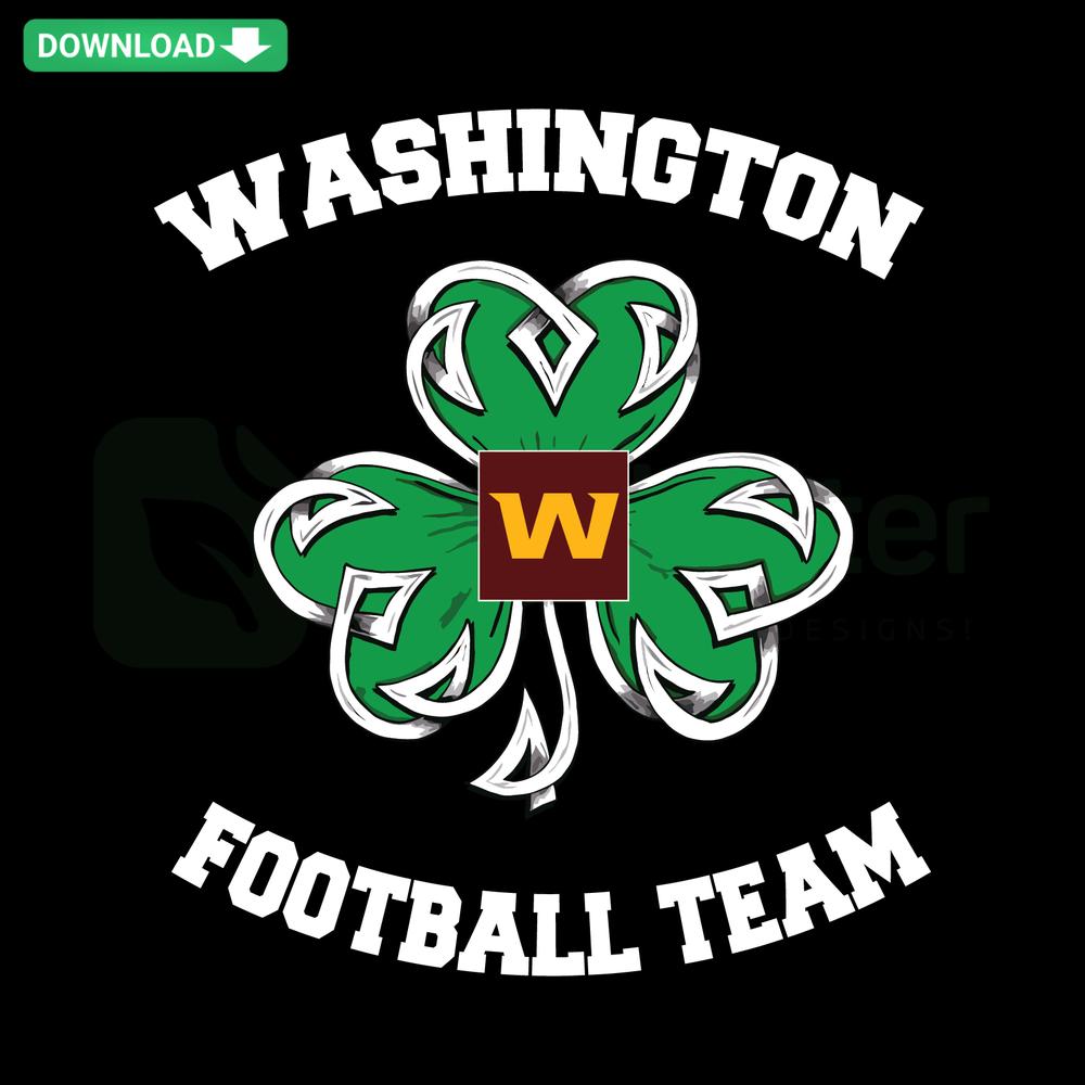 Shamrock Football SVG Design, Washington Football Team, Digital Download, St. Patrick’s Day Sports, Cut File for Crafts