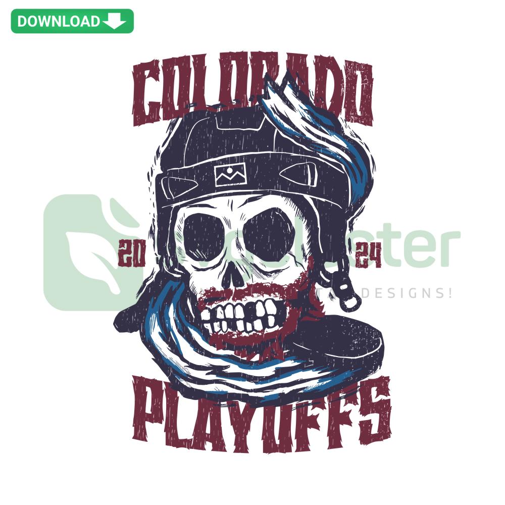 Colorado NHL Playoff Hockey 2024 SVG, Cricut Design, Digital Download; vibrant team logo, ice hockey theme graphic.