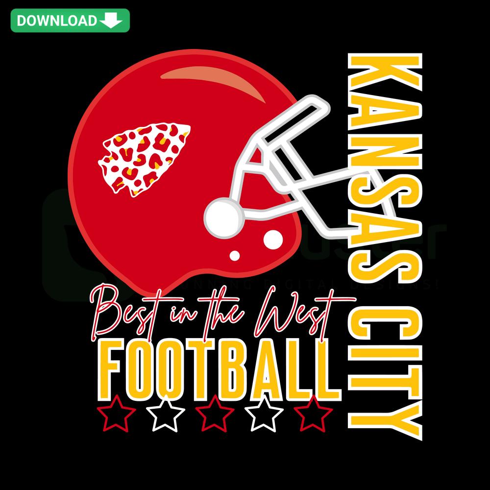 Kansas City Football Helmet SVG Download: Craft Patterns, Western Theme, Digital Art Decor, Sports Design File.