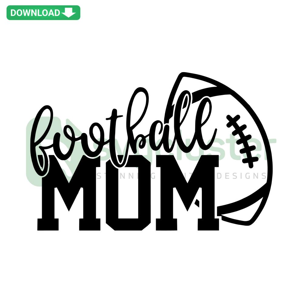 Mockup of Football Mom Shirt SVG on a T-shirt