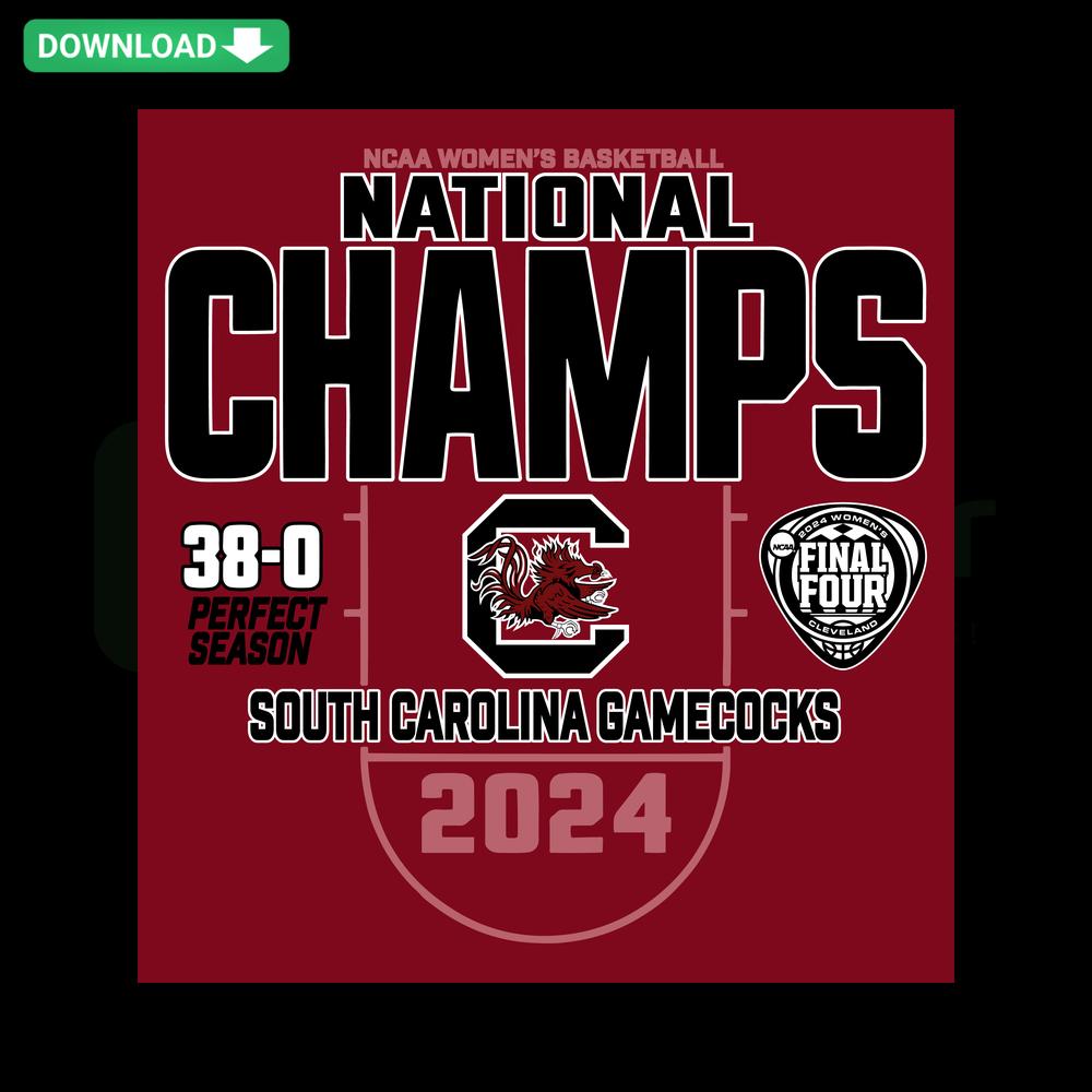 Gamecocks 2024 Champs SVG: Perfect Season Design for Cricut, Women's Basketball Victory, Stylish Team Tribute