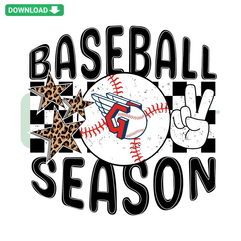 Cleveland Guardians baseball SVG design, digital download, vector art, sports team logo, MLB fan merchandise.
