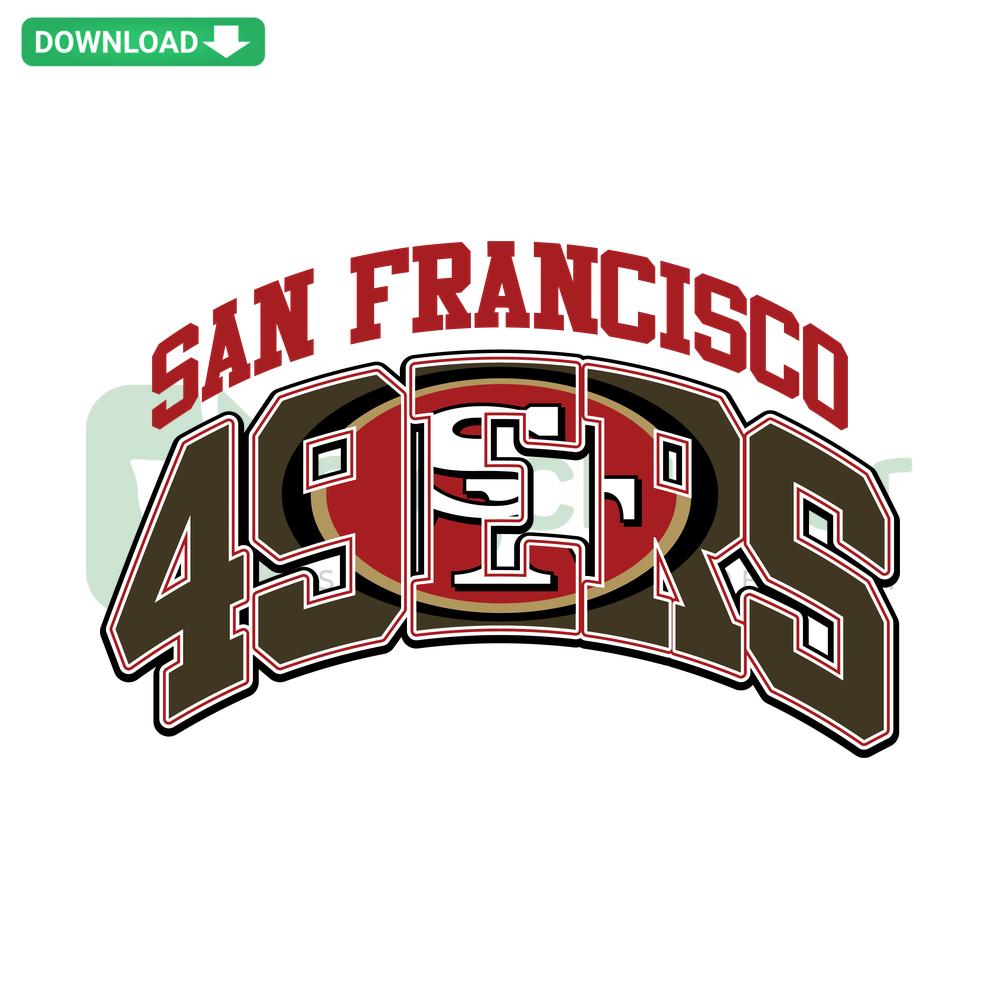 Retro San Francisco 49ers Logo SVG, classic football emblem, instant Cricut download, vintage NFL graphic, digital design file.