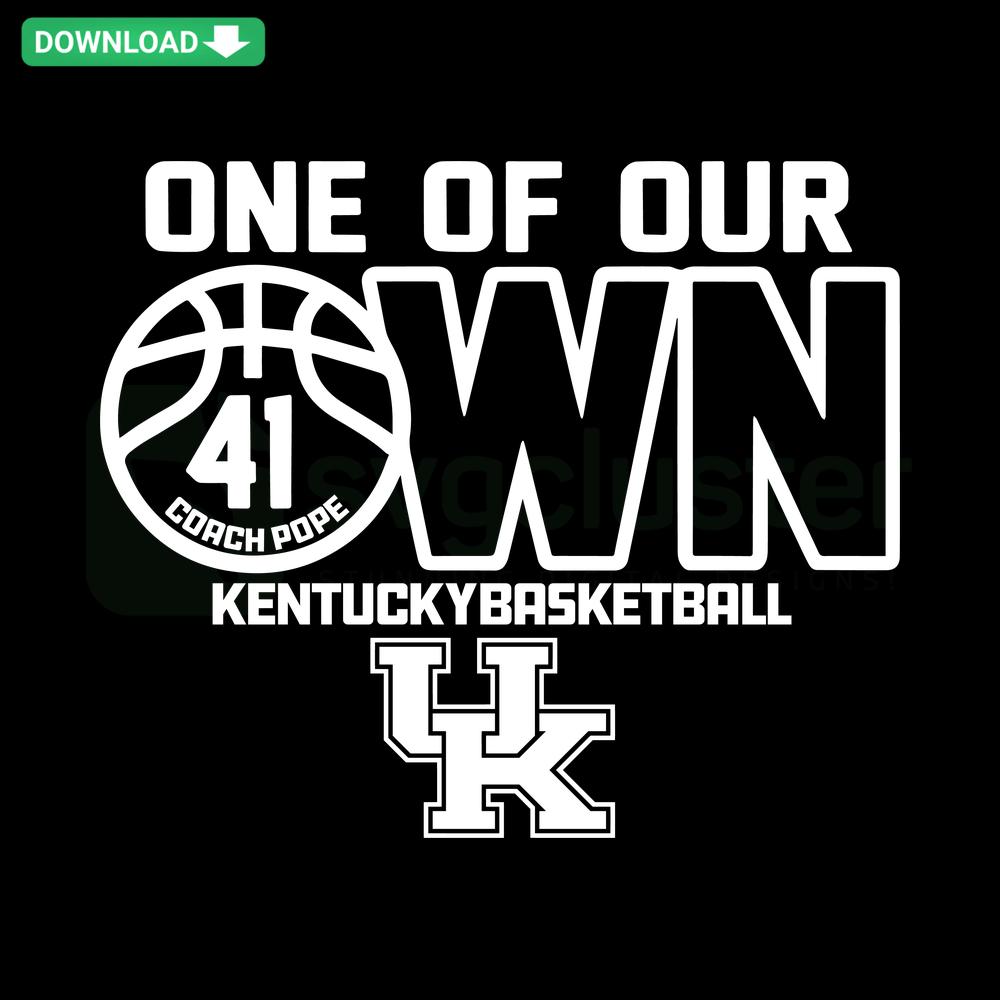 Stylish Kentucky Wildcats SVG design featuring Coach Pope, perfect for home decor and fan memorabilia, digital download.