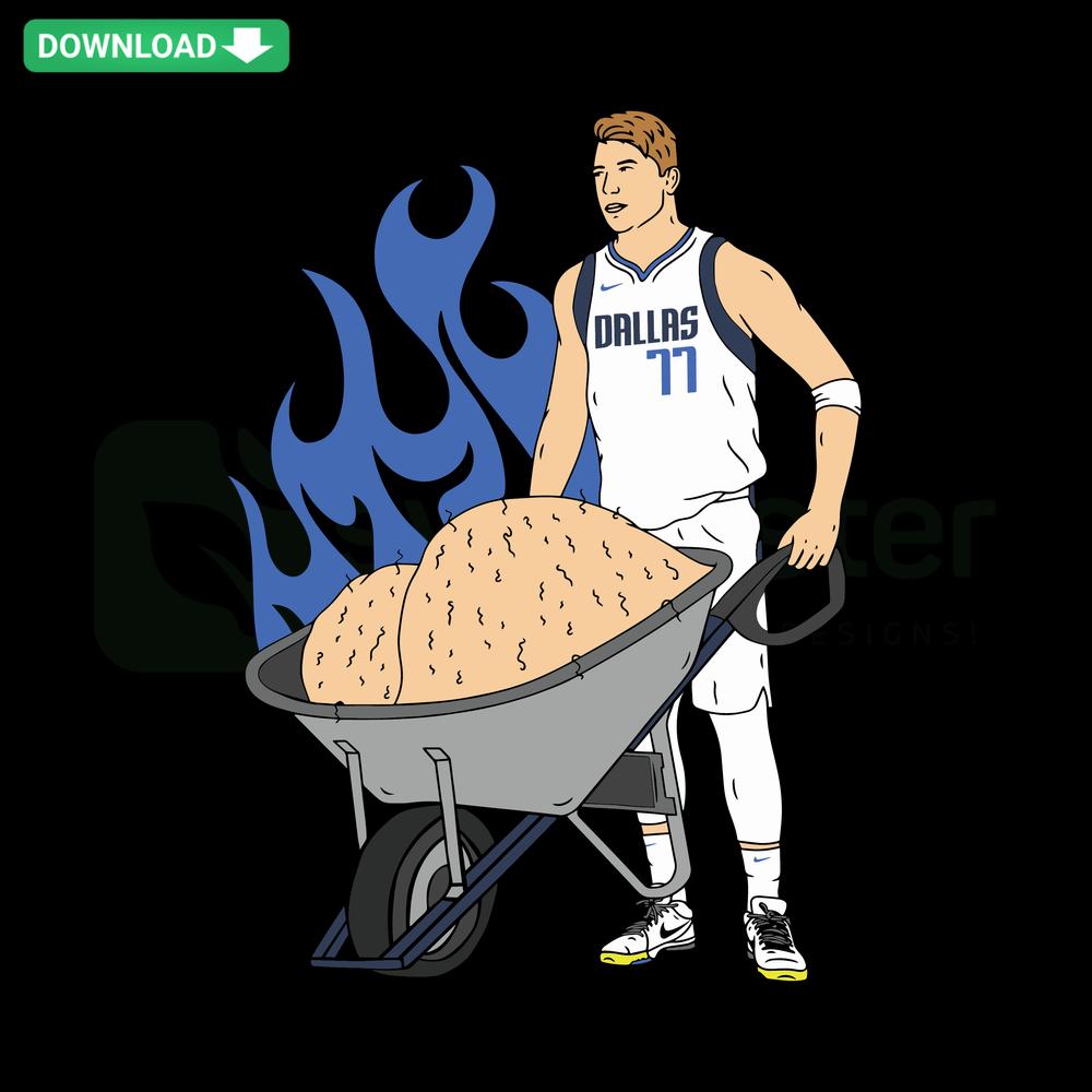 Luka Doncic Dallas Mavericks SVG Digital Download - Perfect for SVG Cut Files, featuring Doncic's iconic jersey design.