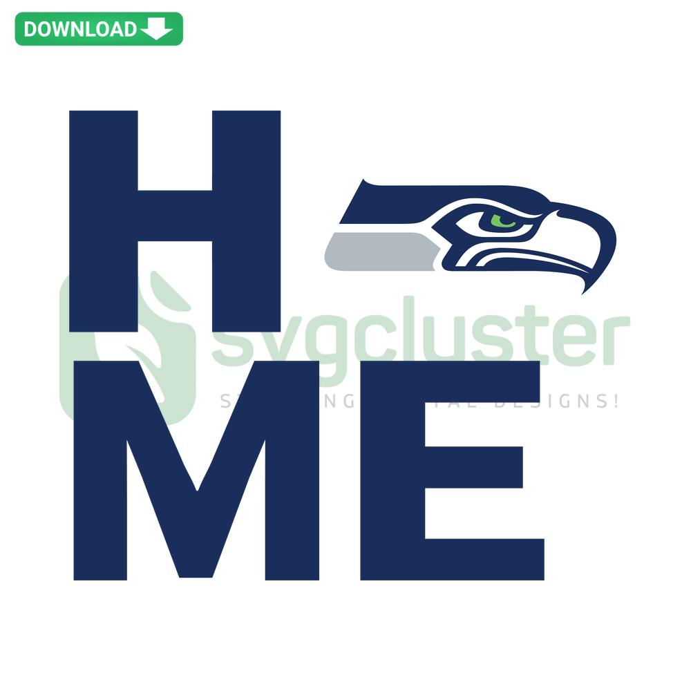 Seattle Seahawks Home SVG Digital Download, featuring team logo and colors, perfect for crafting and printable projects.