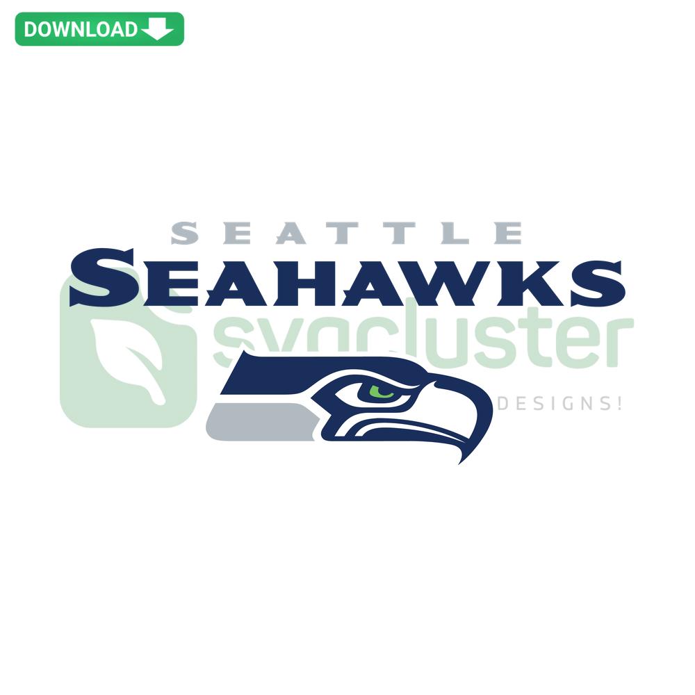 Seattle Seahawks Logo SVG, Cricut Design File: Bold, vibrant blue-green hawk head with iconic fierce eye, digital download.