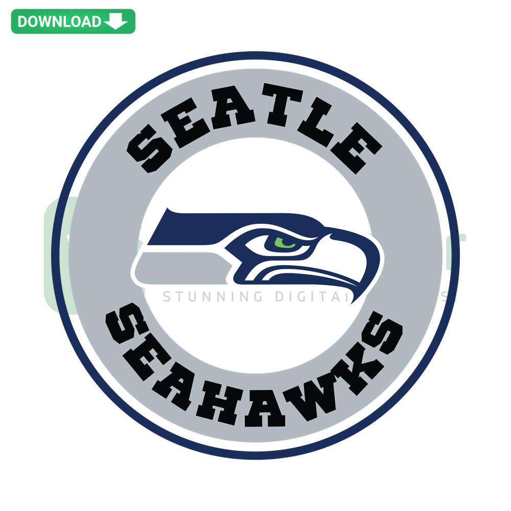 Seattle Seahawks logo SVG; Cricut-ready download features iconic Seahawk head; ideal for crafts and vinyl projects.