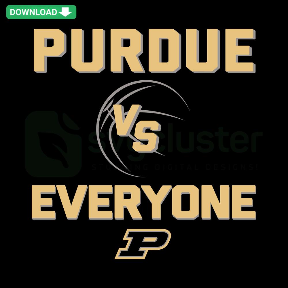 Purdue Boilermakers Vs Everyone Basketball SVG, ideal for scrapbooking, bold team logo, sports theme, unique digital design.
