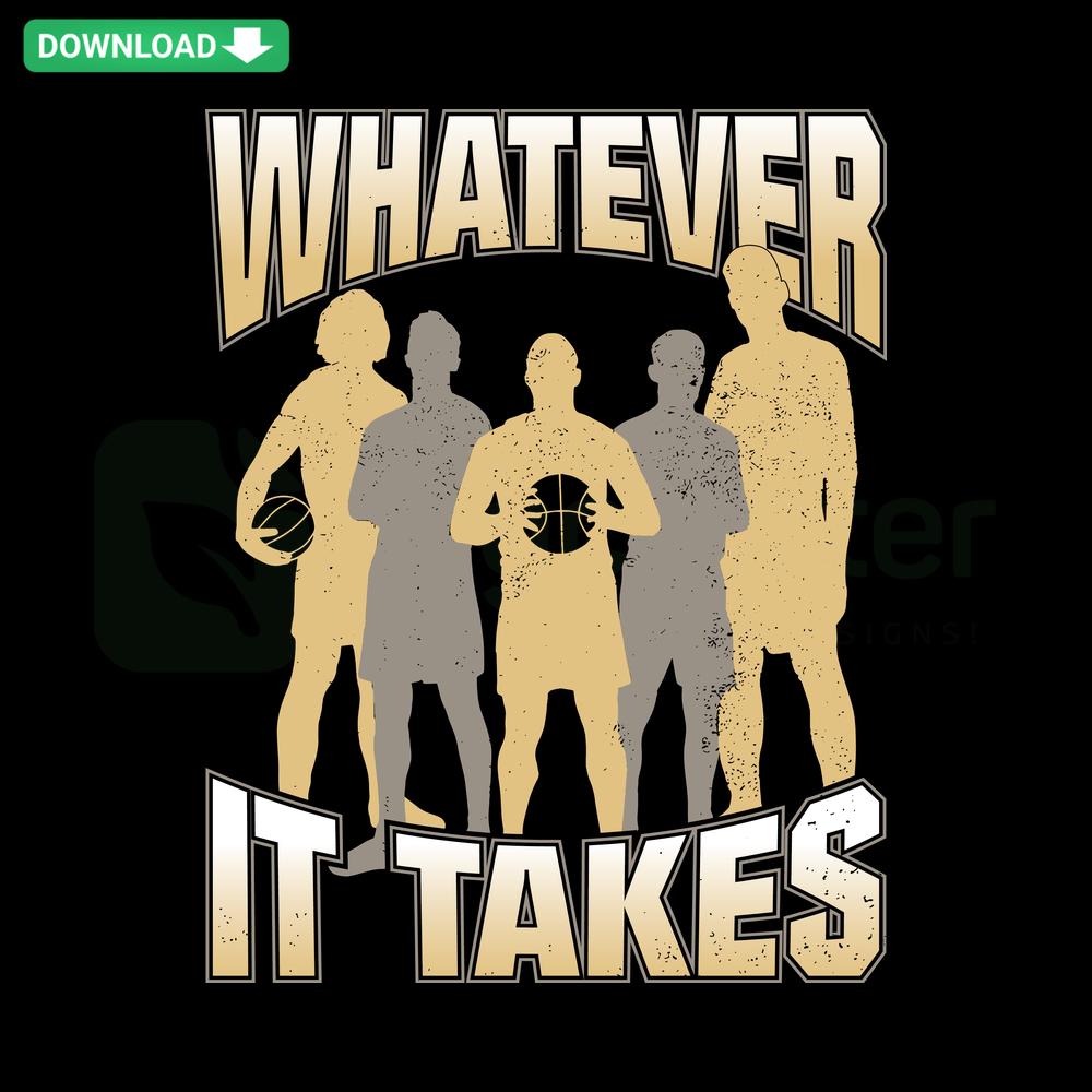 Whatever It Takes Basketball Purdue Boilermakers SVG Design Files, Instant Download, Black and Gold Boilermakers Logo