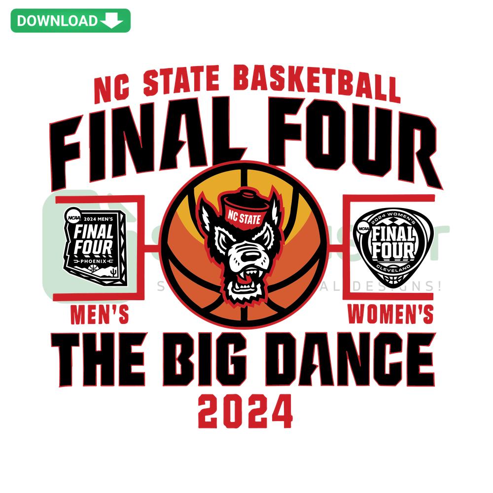 NC State Wolfpack Final Four SVG - Men’s & Women’s Basketball, Cricut-compatible design, bold, team colors, sports fan graphic.