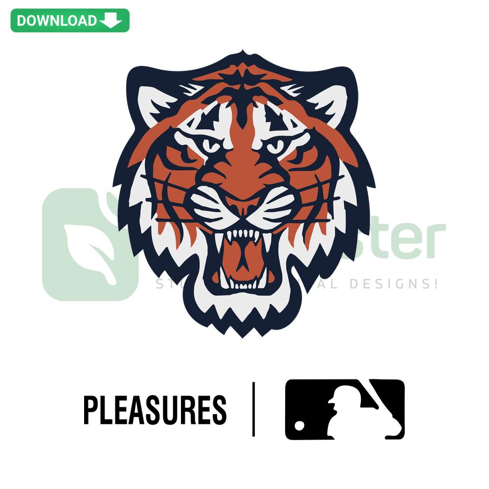 Detroit Tigers Pleasures Mascot 2023 SVG, vector design featuring team mascot, ideal for craft projects, digital design, and apparel.