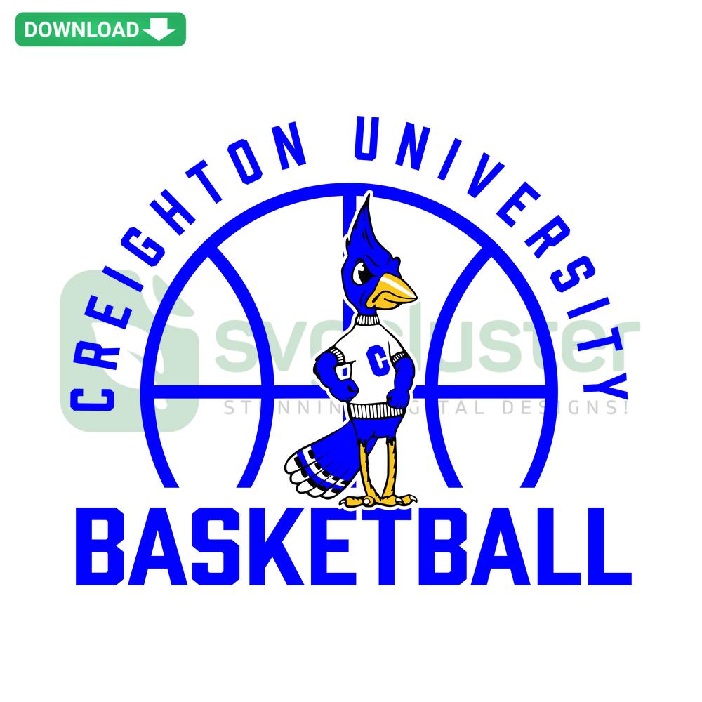 Creighton Billy retro basketball SVG with player silhouette and vintage text, perfect for SVG cut files and digital downloads.