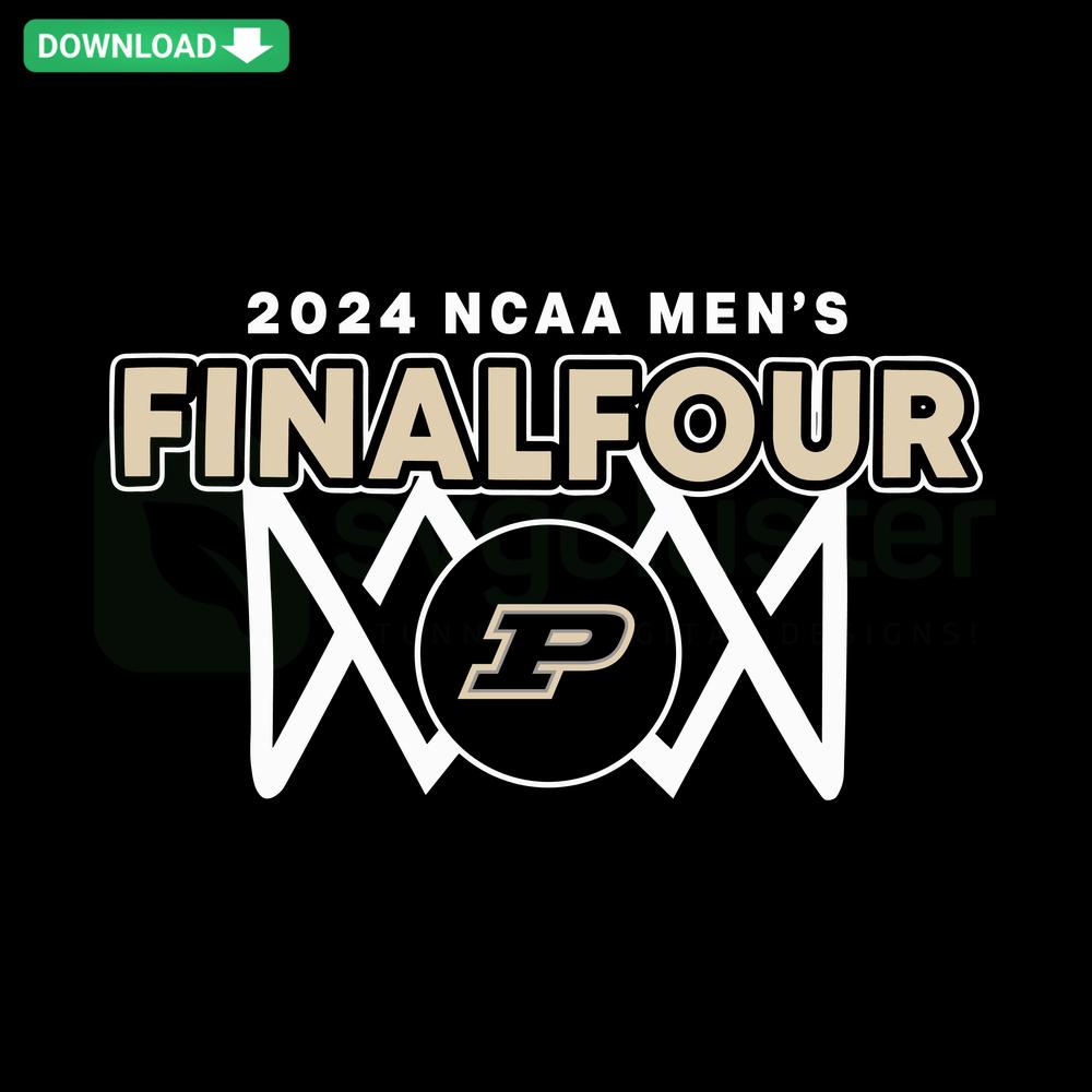 Editable NCAA Mens 2024 Final Four Basketball SVG for Cricut, digital download featuring tournament logo and sporty design.